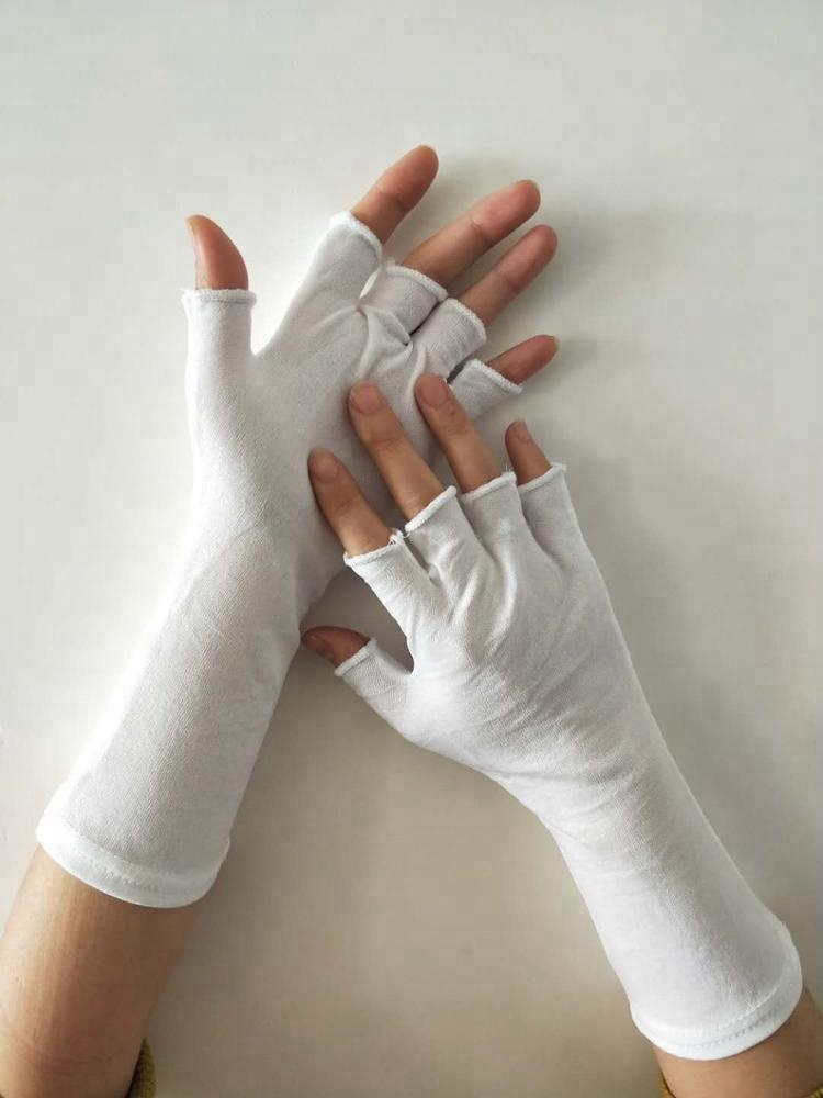 white cotton gloves long fingerless gloves Cotton Glove Manufacturers