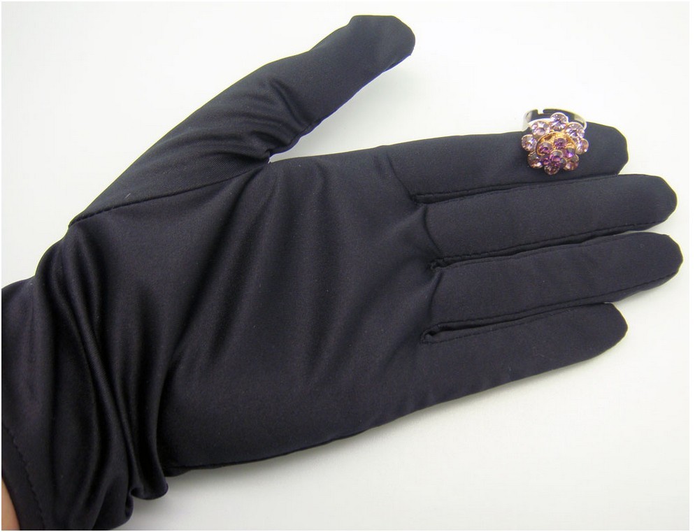 Black cotton gloves long jewelry Cotton Glove Manufacturers