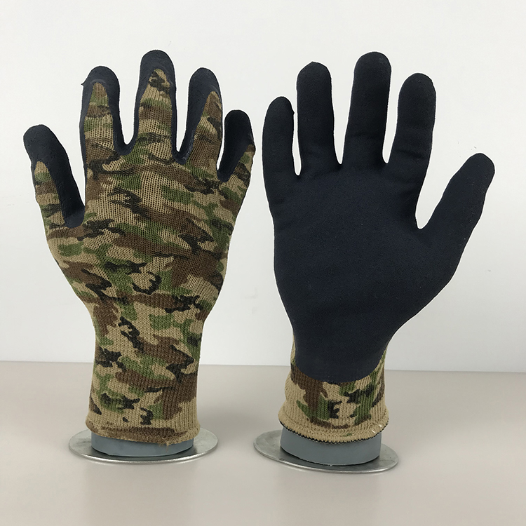Cotton Jersey lining Coated Protective Gloves Cotton Glove Manufacturers