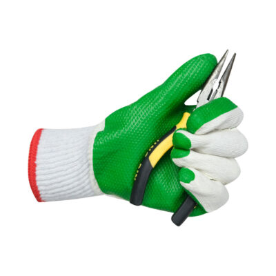 Anti-slip safety protective coated cotton gloves for workers