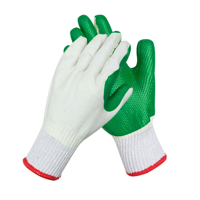 Anti-slip safety protective coated cotton gloves for workers