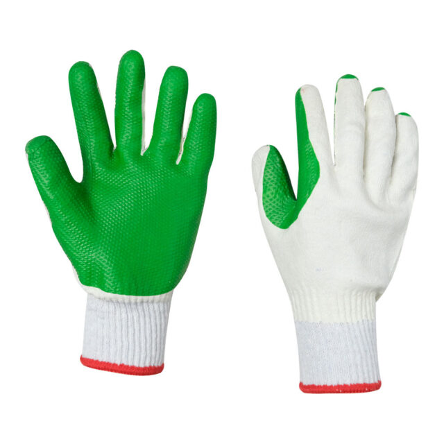 Anti-slip safety protective coated cotton gloves for workers