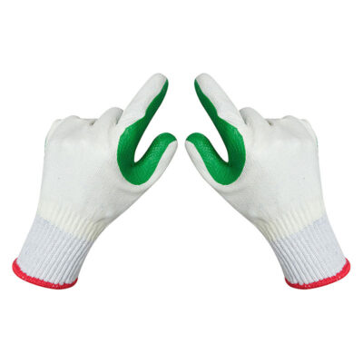 Anti-slip safety protective coated cotton gloves for workers