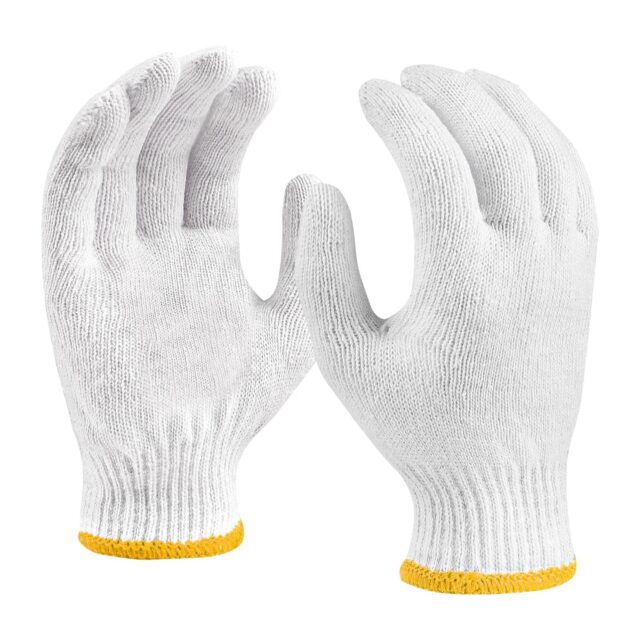 Anti-slip safety work cotton gloves for construction engineering