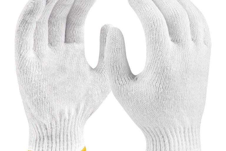 Anti-slip safety work cotton gloves for construction engineering