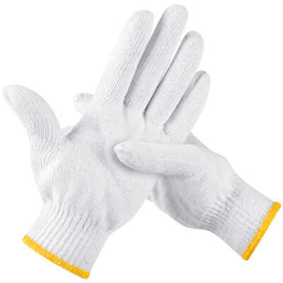 Anti-slip safety work cotton gloves for construction engineering