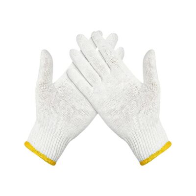 Anti-slip safety work cotton gloves for construction engineering