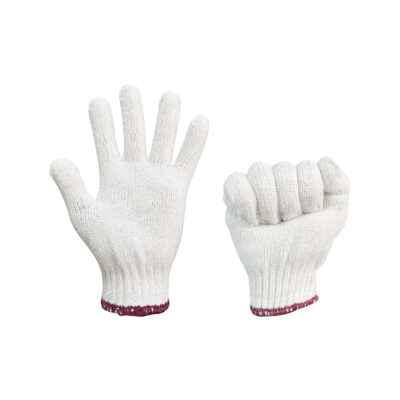 Anti-slip white labor protective cotton gloves for safety work