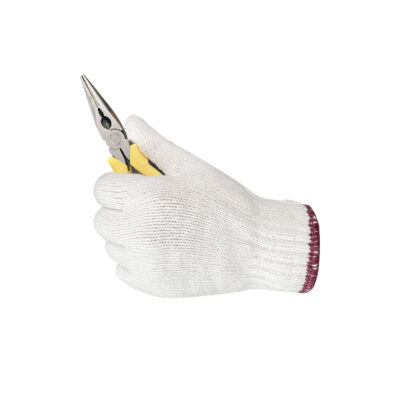 Anti-slip white labor protective cotton gloves for safety work