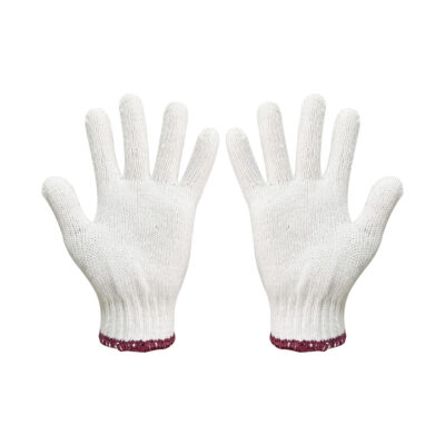 Anti-slip white labor protective cotton gloves for safety work