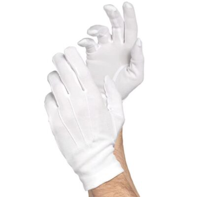 Anti-sweat fingerprint-resistant white inspection cotton gloves