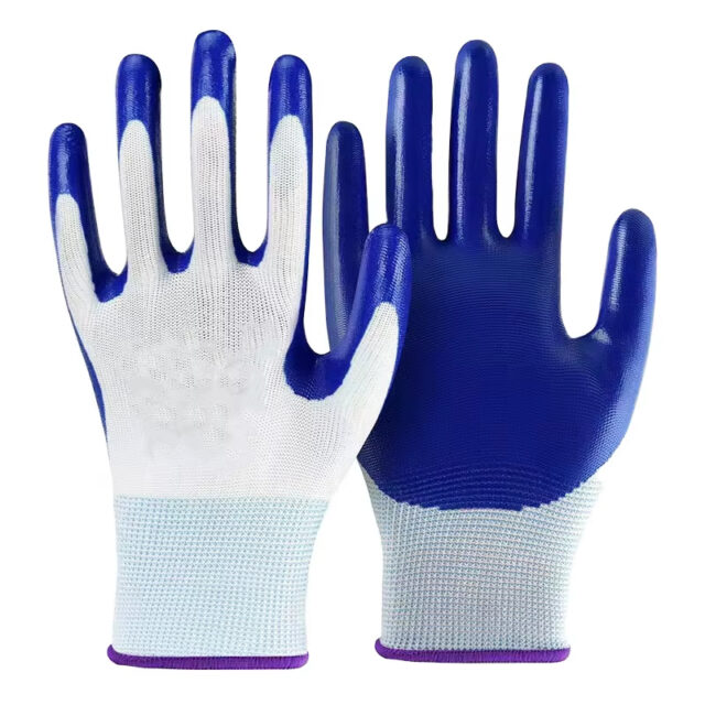 Anti-slip breathable coated cotton gloves for safety work