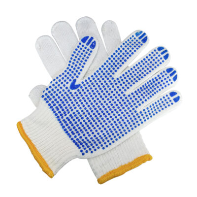 Breathable dotted cotton gloves with anti-slip safety design