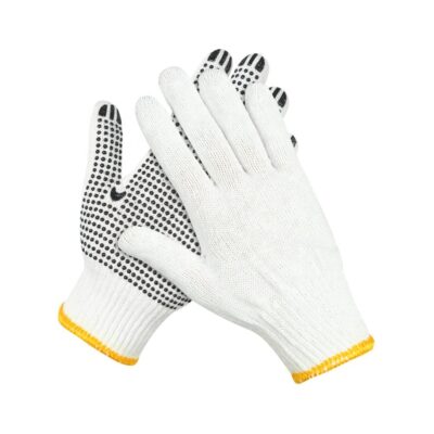 Breathable dotted cotton gloves with anti-slip safety design