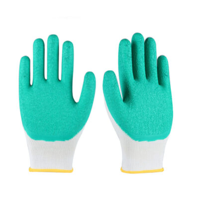 Breathable anti-slip coated cotton gloves for safe work use