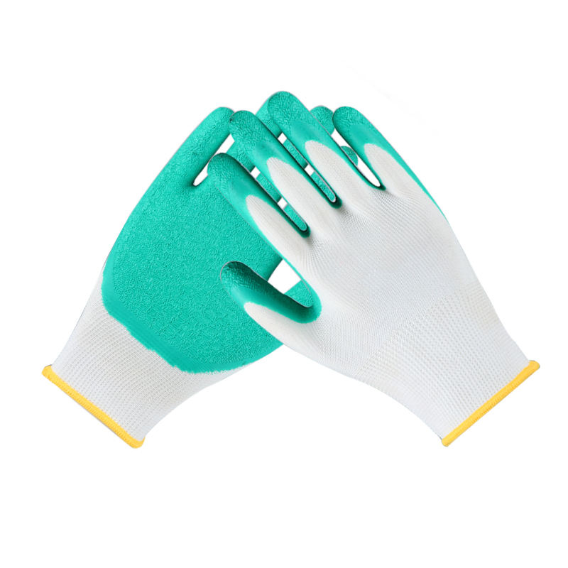 Breathable anti-slip coated cotton gloves for safe work use