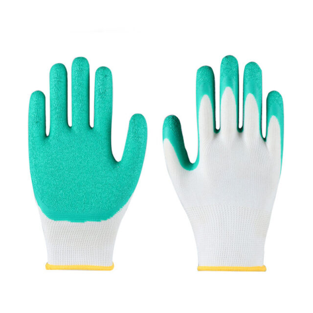 Breathable anti-slip coated cotton gloves for safe work use