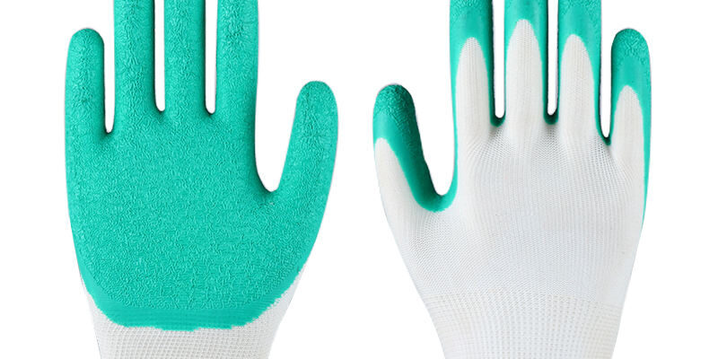Breathable anti-slip coated cotton gloves for safe work use