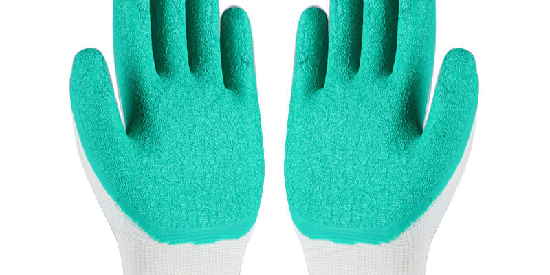 Breathable anti-slip coated cotton gloves for safe work use