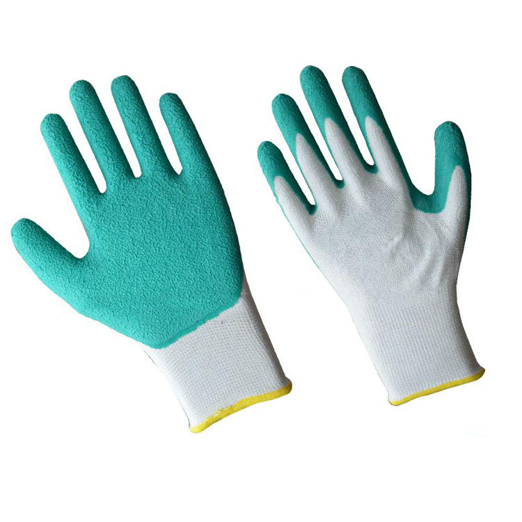 Breathable anti-slip coated cotton gloves for safe work use