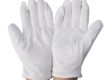 Breathable white inspection cotton gloves for industrial use