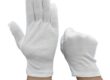 Breathable white inspection cotton gloves for precision tasks