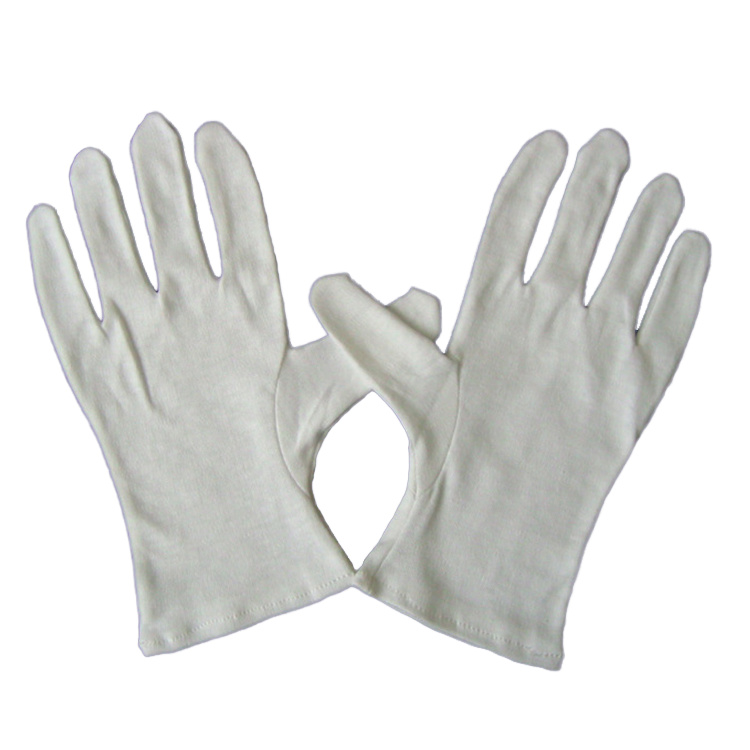 Breathable white inspection cotton gloves for precision tasks