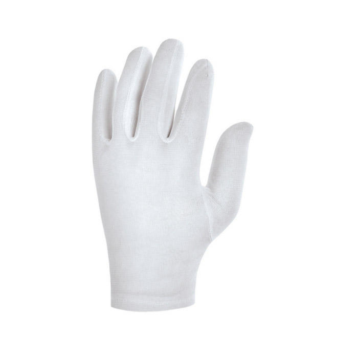 Breathable white inspection cotton gloves for industrial use