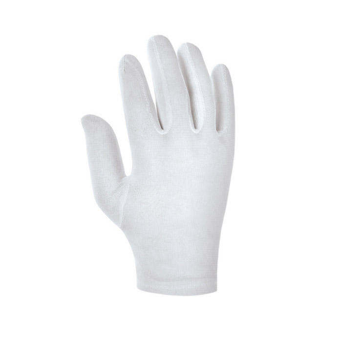 Breathable white inspection cotton gloves for industrial use
