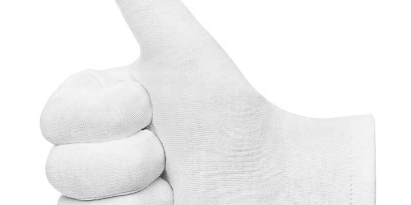 Skin-friendly inspection cotton gloves for delicate tasks