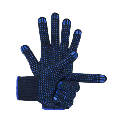 Durable anti-slip dotted cotton gloves for construction safety