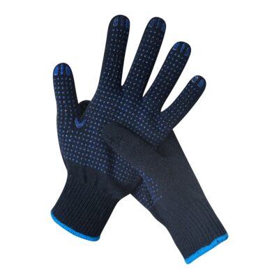Durable anti-slip dotted cotton gloves for construction safety