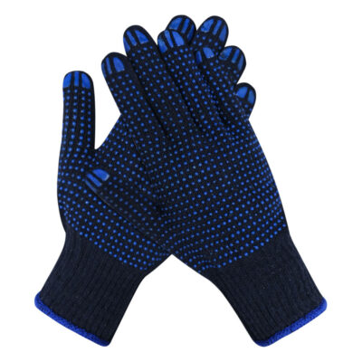 Durable anti-slip dotted cotton gloves for construction safety