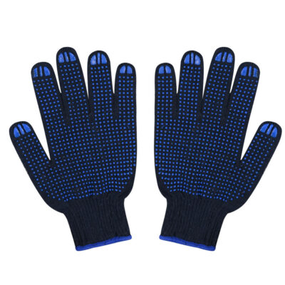 Durable anti-slip dotted cotton gloves for construction safety