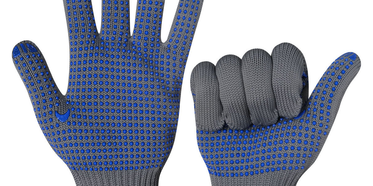 Cut-resistant dotted cotton gloves for construction and garden work