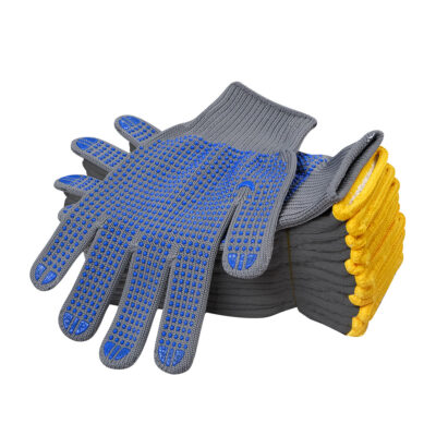 Cut-resistant dotted cotton gloves for construction and garden work