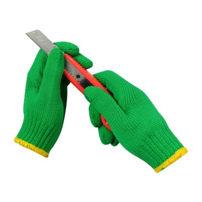 Cut-resistant safety work cotton gloves for industrial protection