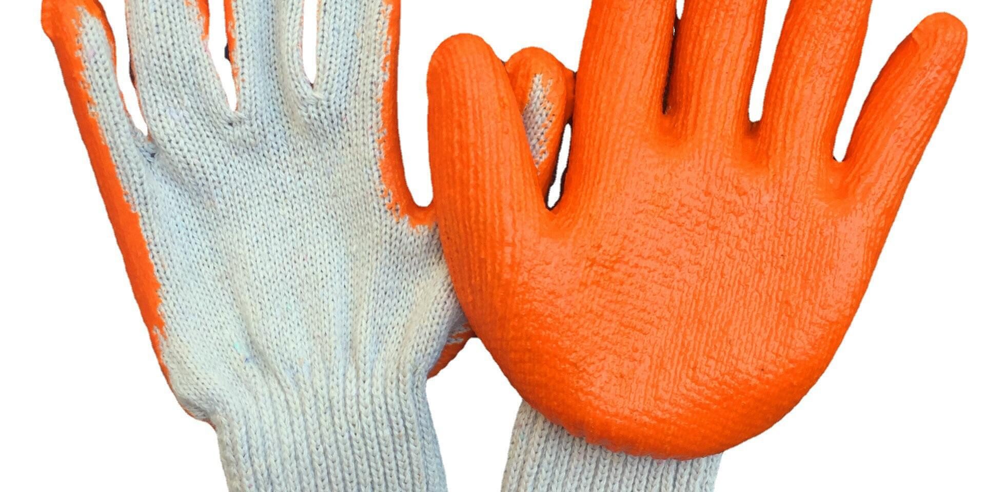 Construction safety coated cotton gloves for work protection