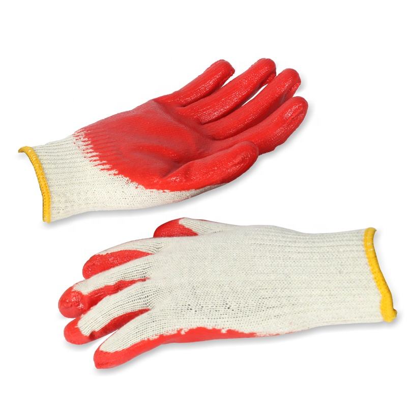 Construction safety coated cotton gloves for work protection