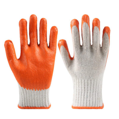 Construction safety coated cotton gloves for work protection