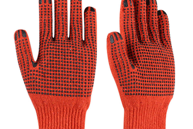 Durable Orange Work Dotted Cotton Gloves Manufacturer (4) Durable orange dotted cotton gloves for work safety