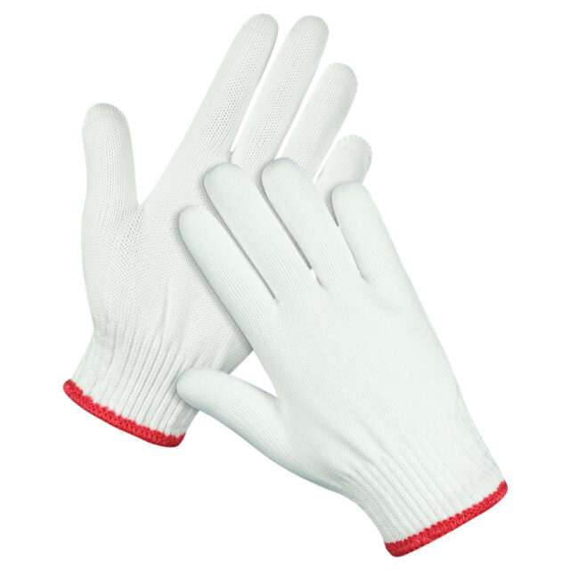 Durable protective safety work cotton gloves for industrial use