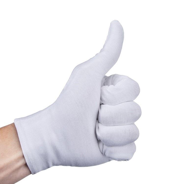 White inspection cotton gloves for ceremonies and events