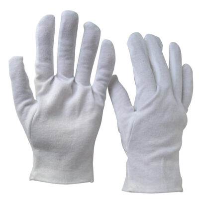 White inspection cotton gloves for ceremonies and events