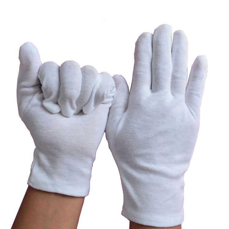 White inspection cotton gloves for ceremonies and events