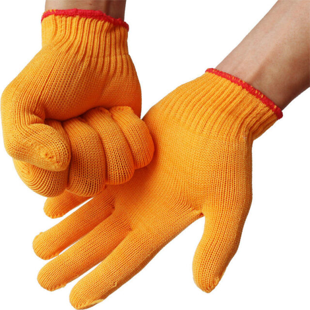 Heat-resistant cut-resistant work cotton gloves for high-temperature safety