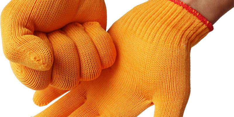 Heat-resistant cut-resistant work cotton gloves for high-temperature safety