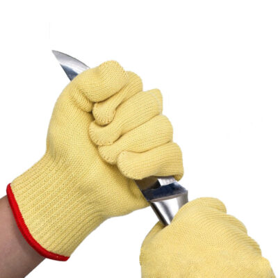 Heat-resistant cut-resistant work cotton gloves for high-temperature safety