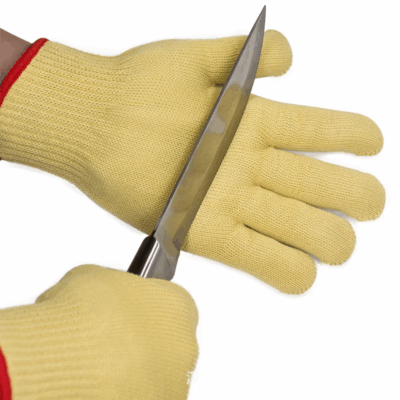 Heat-resistant cut-resistant work cotton gloves for high-temperature safety