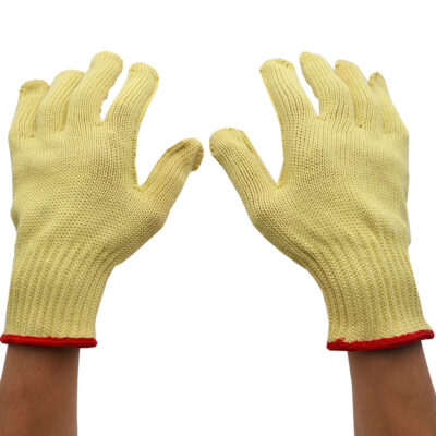 Heat-resistant cut-resistant work cotton gloves for high-temperature safety